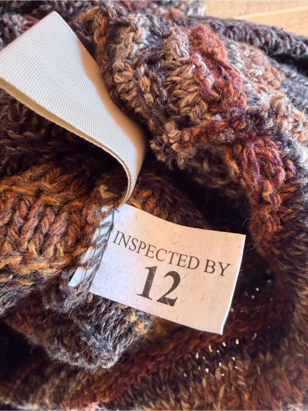 Vintage 90s St. John’s Bay Earth-Toned Textured Stripe Knit Sweater - Picture 5 of 7